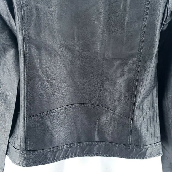 SPARKZ COPENHAGEN Faux Leather Moto Biker Jacket SMALL - Picture 5 of 9